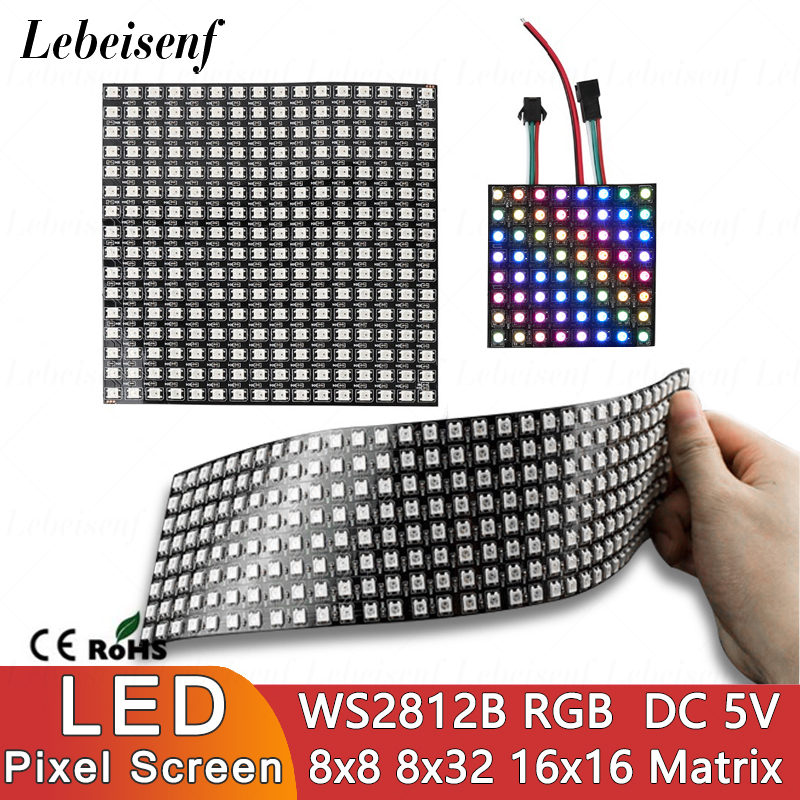 Rgb Led Matrix 8X8 - LED Digital Pixels Screen WS2812B SMD