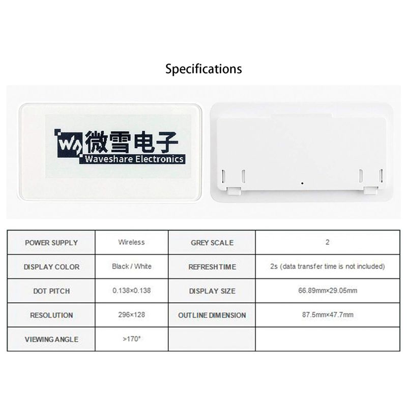 Display Epaper 2.9 - New 2.9 Inch Wireless NFC-Powered EPaper