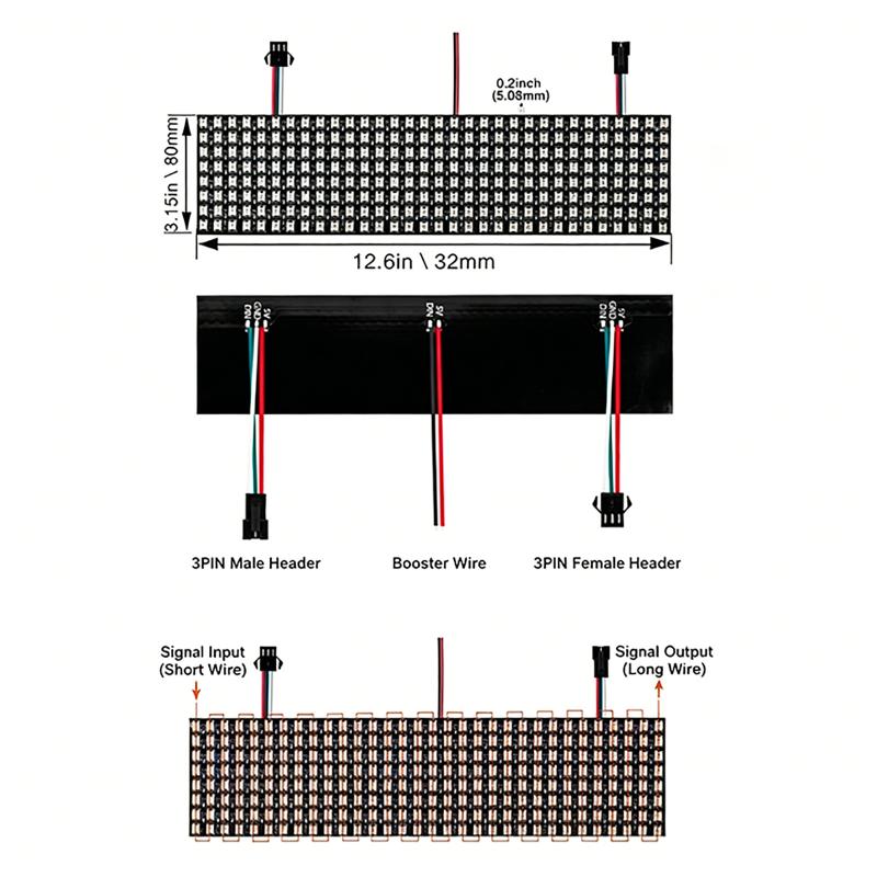 Rgb Led Matrix 8X8 - WS2812B Smart Pixel Module Matrix Panel