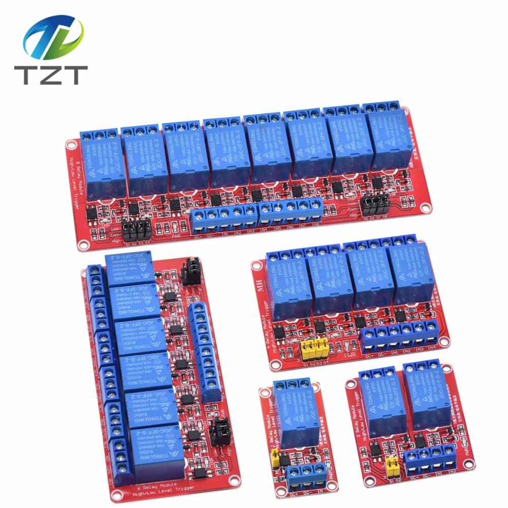 DIYTZT 1pcs 1 2 4 8 Channel 5V - Relay 8 Channel Board ulasan dan harga
