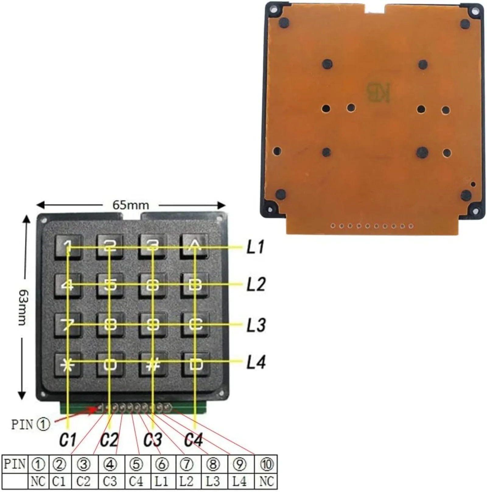 4x4 Matrix Membrane Keypad 16  - Home Automation Arduino ulasan dan harga