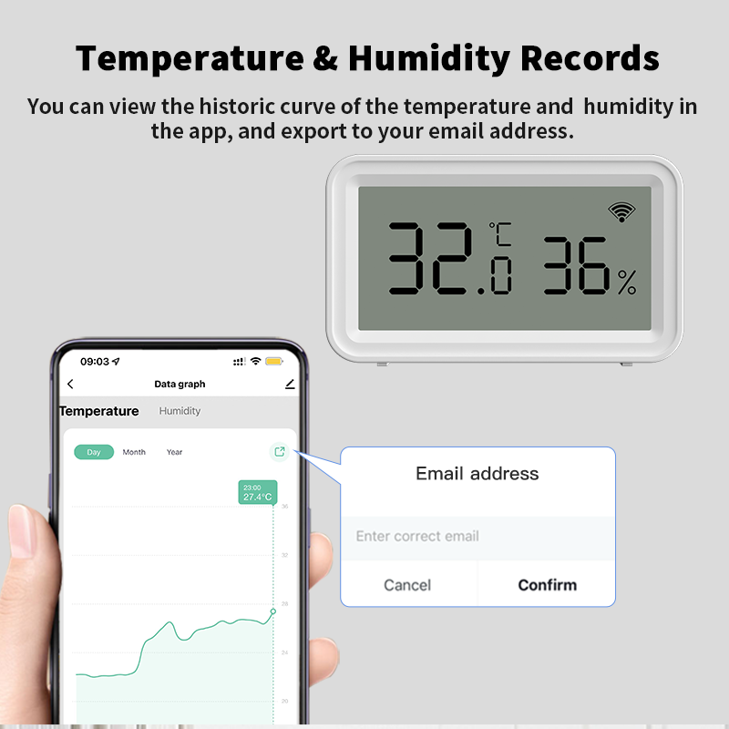 Tuya Zigbee WiFi Thermometer H - Temperature Humidity Sensor ulasan dan harga