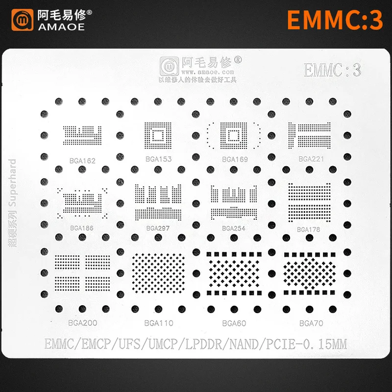 0.15mm Amaoe Reballing Stencil - Tasmota Flash Tool ulasan dan harga