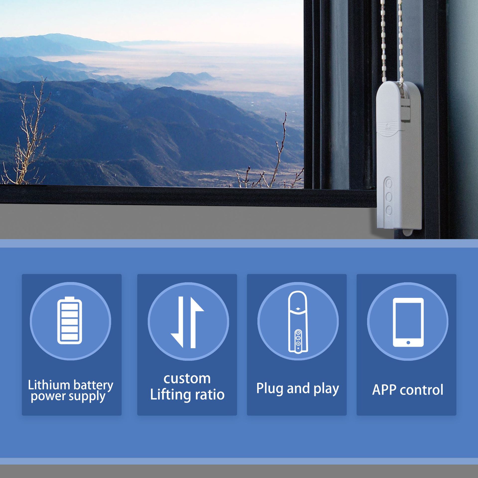 WiFi Electric Blind Roller Mot - Home Automation Technology ulasan dan harga