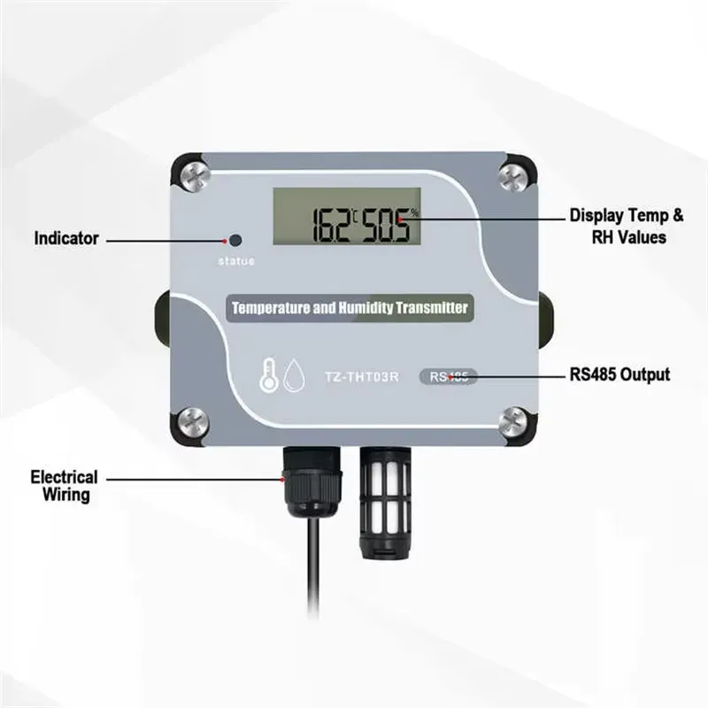 THT03R Wall Mounted RS485 Temp - Temperature Humidity Sensor ulasan dan harga