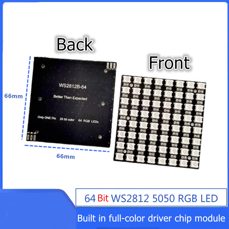WS2812B 8x8 64Bit RGB LED Matr - Rgb Led Matrix 8X8 ulasan dan harga
