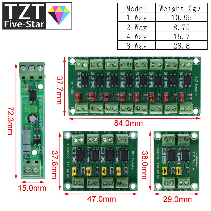 PC817 1 2 4 8 Channel Optocoup - Relay 8 Channel Board ulasan dan harga