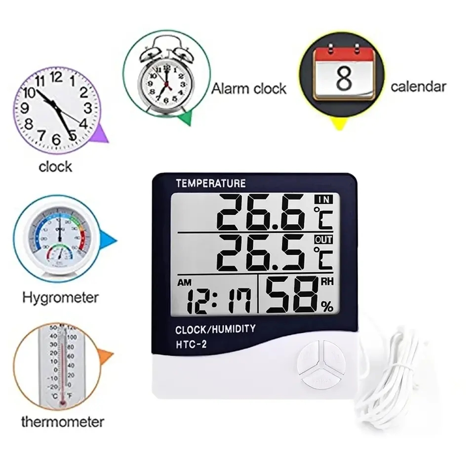 Indoor LCD Digital Thermometer - Home Automation Industry ulasan dan harga