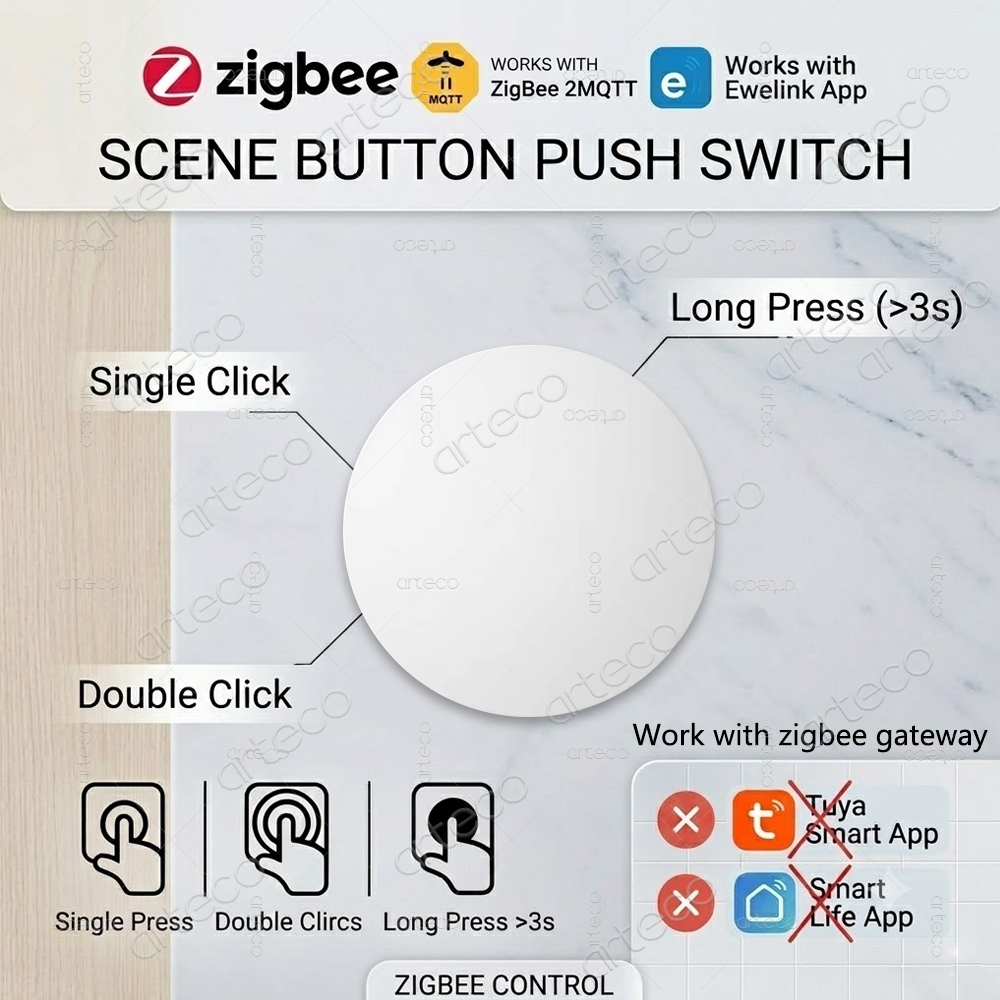 Zigbee Button Scene Switch Wir - Home Automation Ideas ulasan dan harga