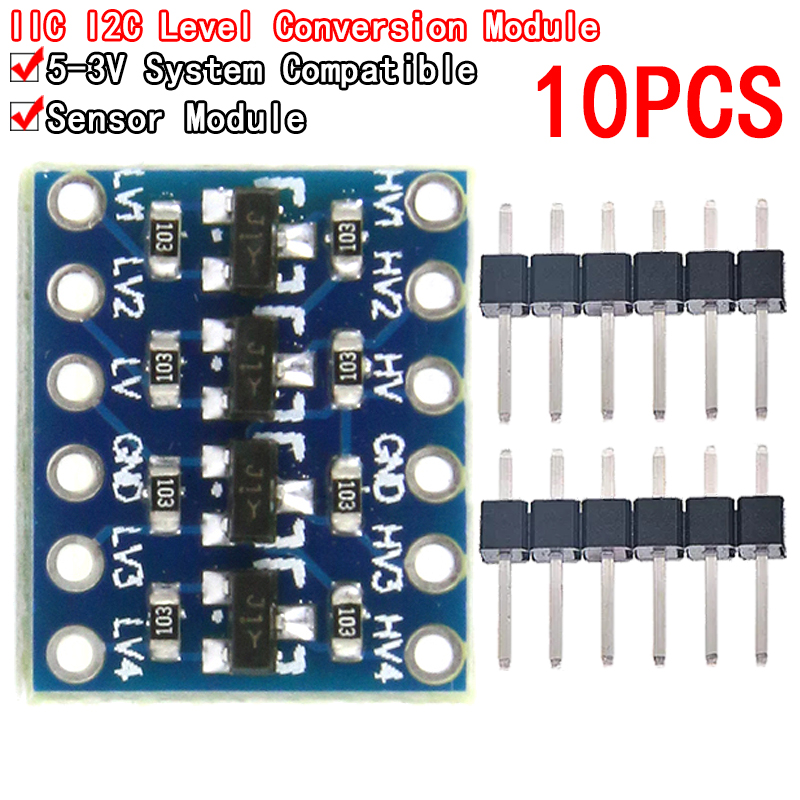 10pcs 4 channel IIC I2C Logic  - Level Shifter 3.3V ulasan dan harga