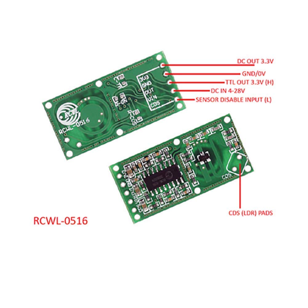 5PCS RCWL-0516 Motion Detectio - Esp8266 Nodemcu Board ulasan dan harga