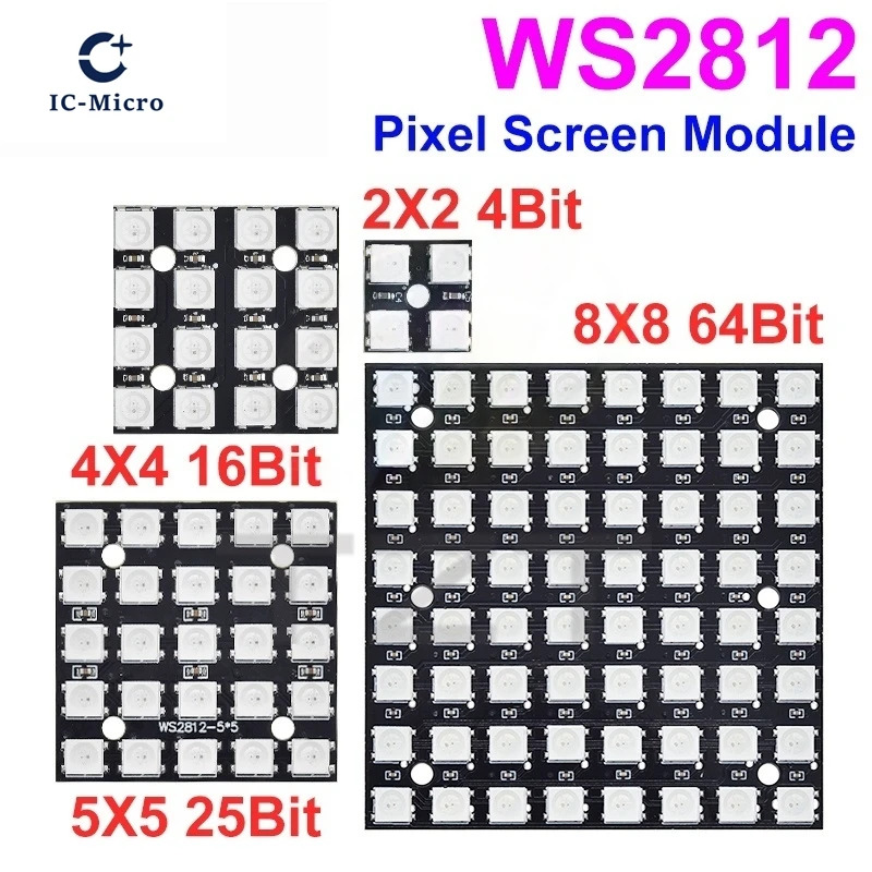 NEW WS2812 LED 5050 RGB 8x8 LE - Rgb Led Matrix 8X8 ulasan dan harga