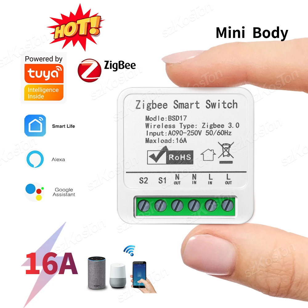 16A Tuya ZigBee Smart Switch M - Diy Home Automation Hub ulasan dan harga